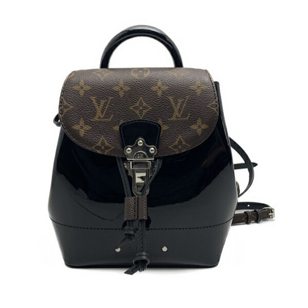 Louis Vuitton Backpack Rucksack Monogram Vernis Hot Springs Noir Black
